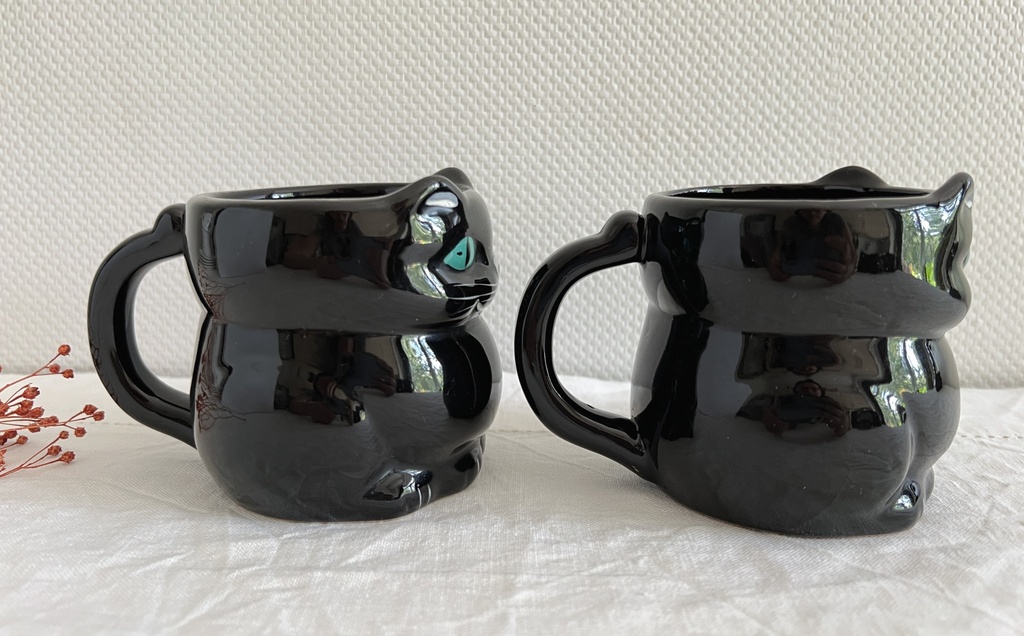 Lot de 4 tasses Chat Noir