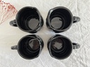 Lot de 4 tasses Chat Noir