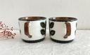 Lot de 4 tasses et 4 sous-tasses Boch Rambouillet