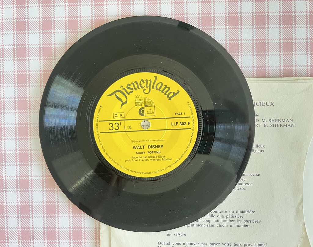 Livre-disque 33 tours 1/3 Mary Poppins - Walt Disney