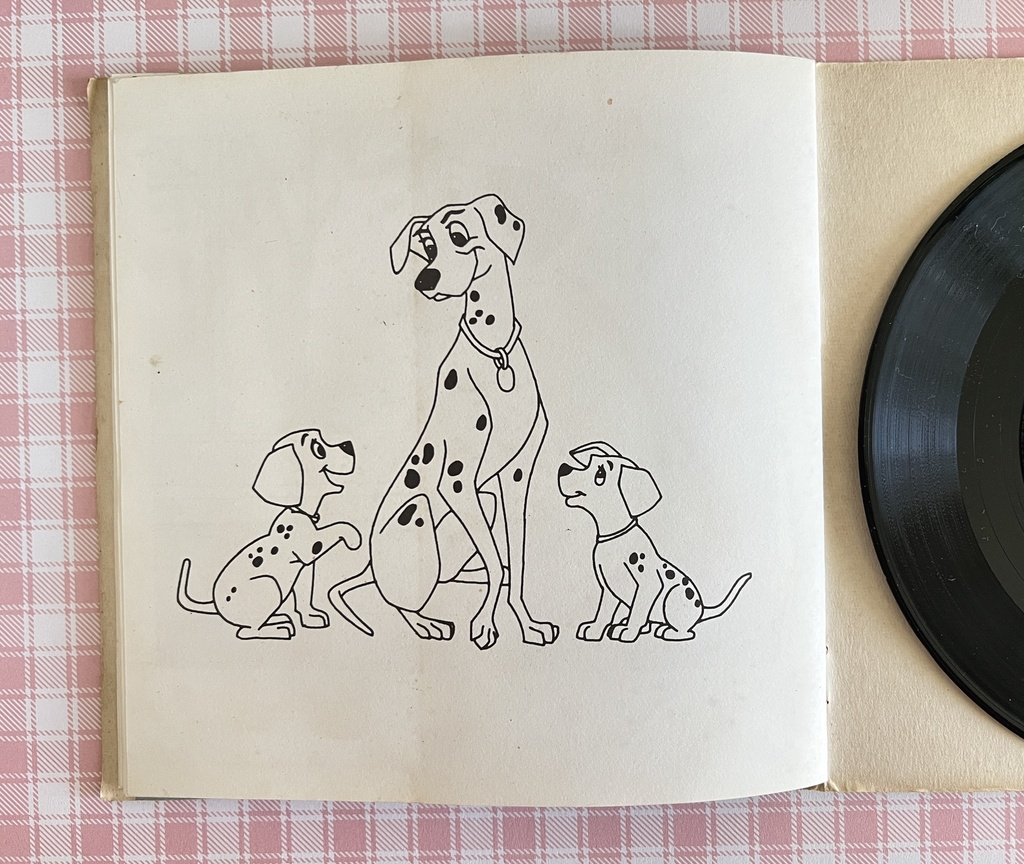 Livre-disque 33 tours 1/3 101 Dalmatiens - Walt Disney