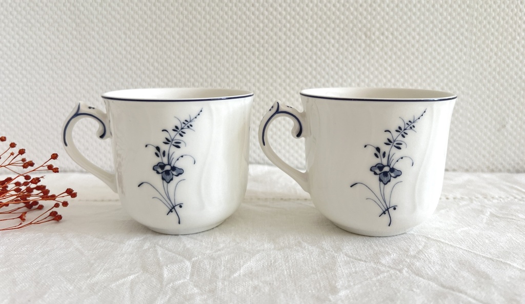 Ensemble de 4 tasses et 4 sous-tasses Villeroy & Boch Vieux Luxembourg