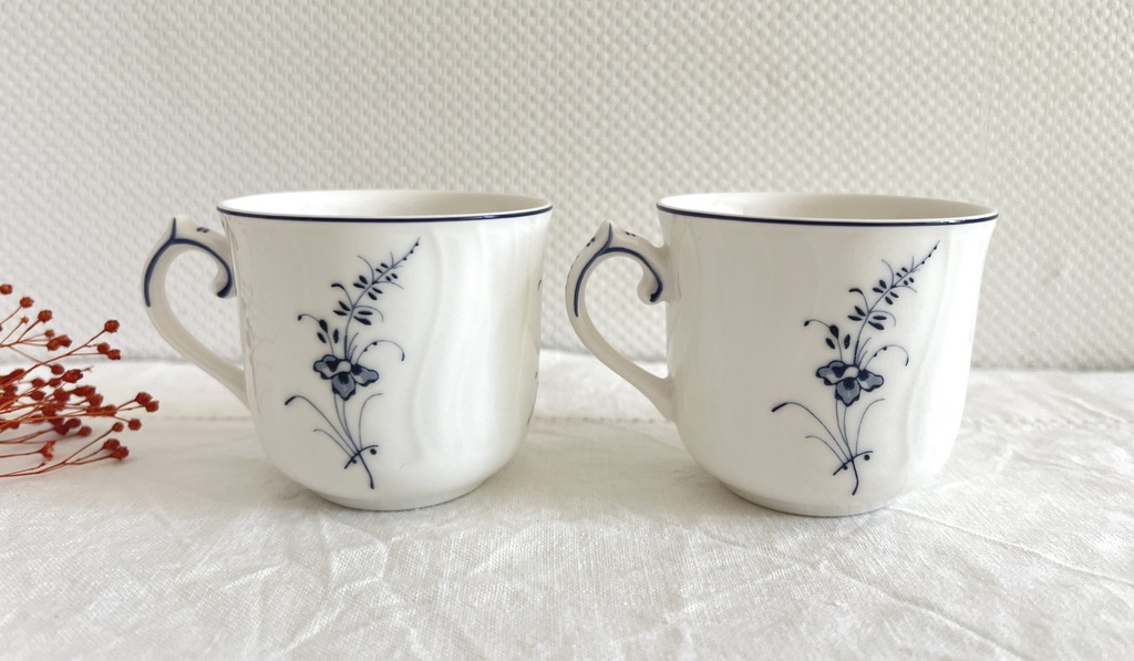 Ensemble de 4 tasses et 4 sous-tasses Villeroy & Boch Vieux Luxembourg