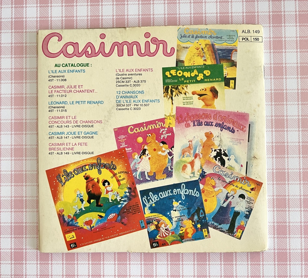 Livre-disque 45 tours Casimir et la fête brésilienne