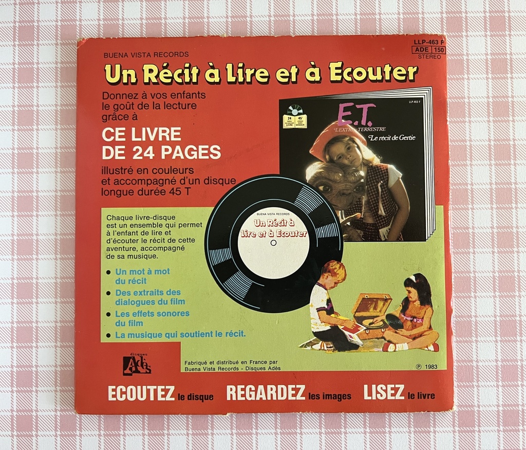 Livre-disque 45 tours E.T. L'extra-terrestre