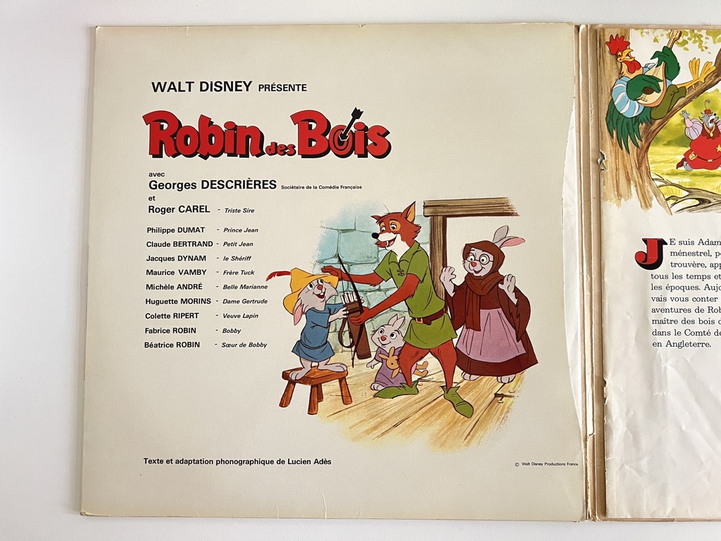 Livre-disque 33 tours Robin des Bois