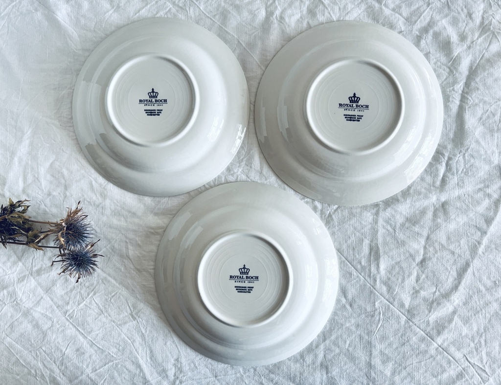 Lot de 6 assiettes creuses Royal Boch Copenhague