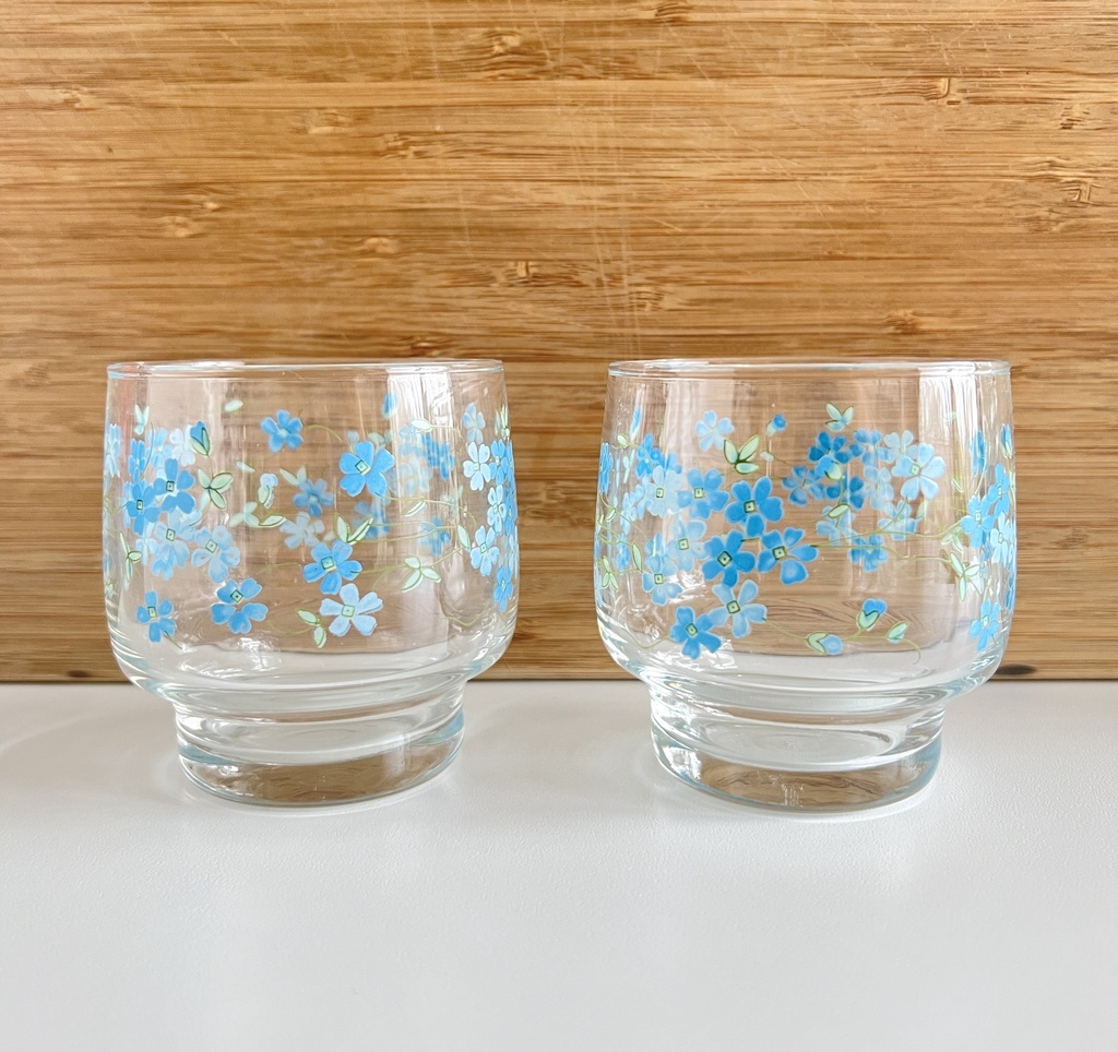 Lot de 4 verres Arcopal Myosotis