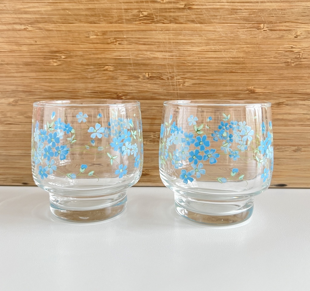 Lot de 4 verres Arcopal Myosotis