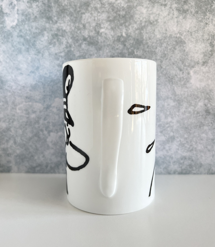 Tasse Capitaine Haddock en noir et blanc - Tintin