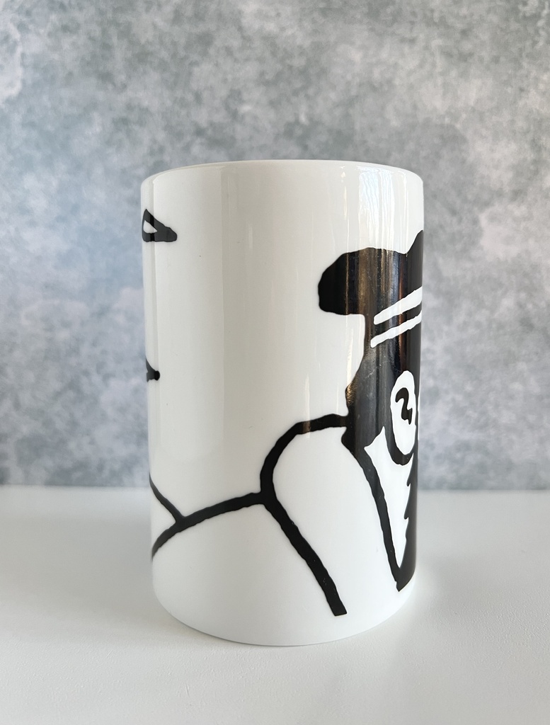 Tasse Capitaine Haddock en noir et blanc - Tintin