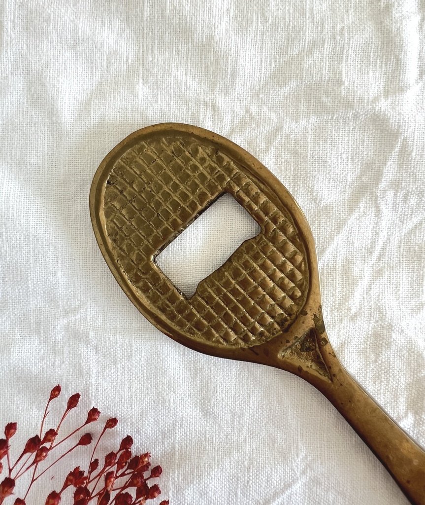 Décapsuleur en laiton en forme de raquette de tennis