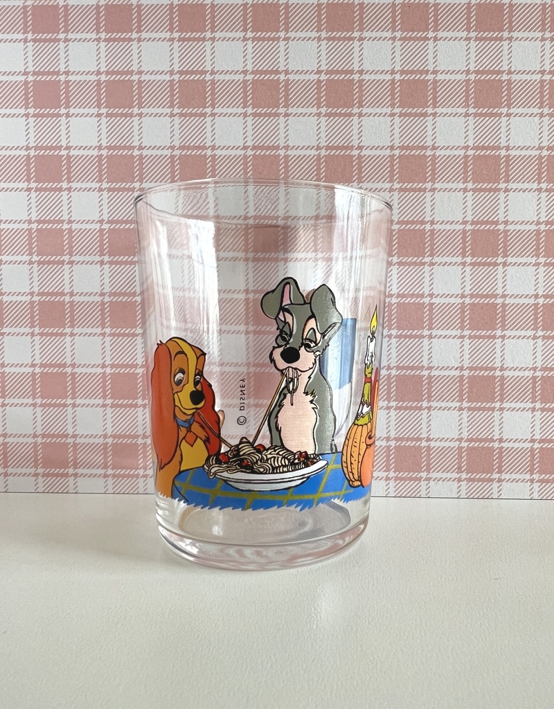 Petit verre à eau La Belle et le Clochard - Disney