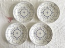 Lot de 4 assiettes plates Boch Copenhague