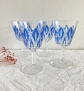 Lot de 4 verres à vin Arlequin bleus VMC