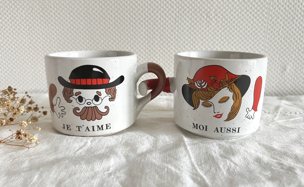 Duo de tasses Je t'aime Moi aussi