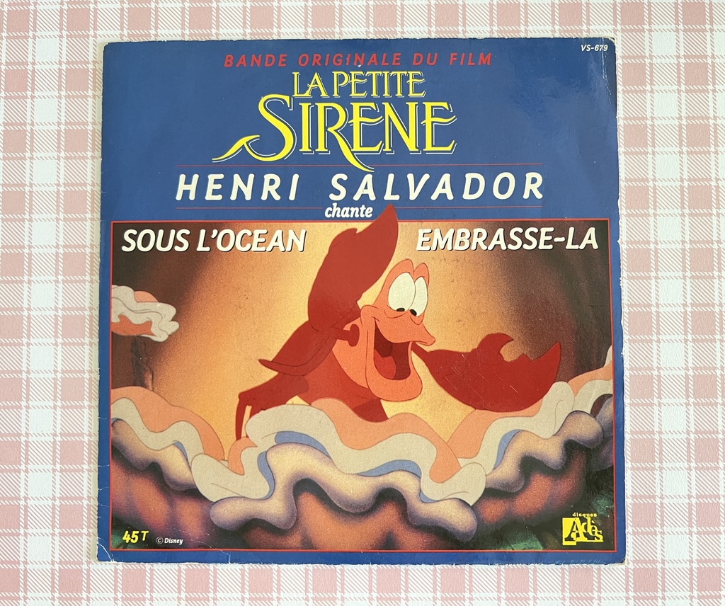 Vinyle 45 tours Bande originale du dessin animé La Petite Sirène