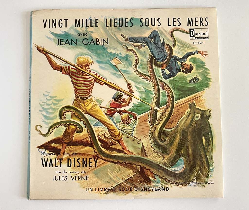 Livre-disque 33 tours 1/3 Vingt mille lieues sous les mers - Walt Disney