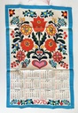 Essuie vaisselle calendrier 1976 - fleurs