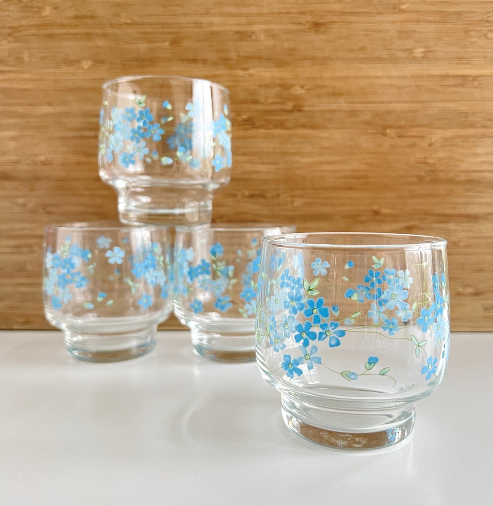 Lot de 4 verres Arcopal Myosotis