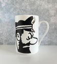 Tasse Capitaine Haddock en noir et blanc - Tintin