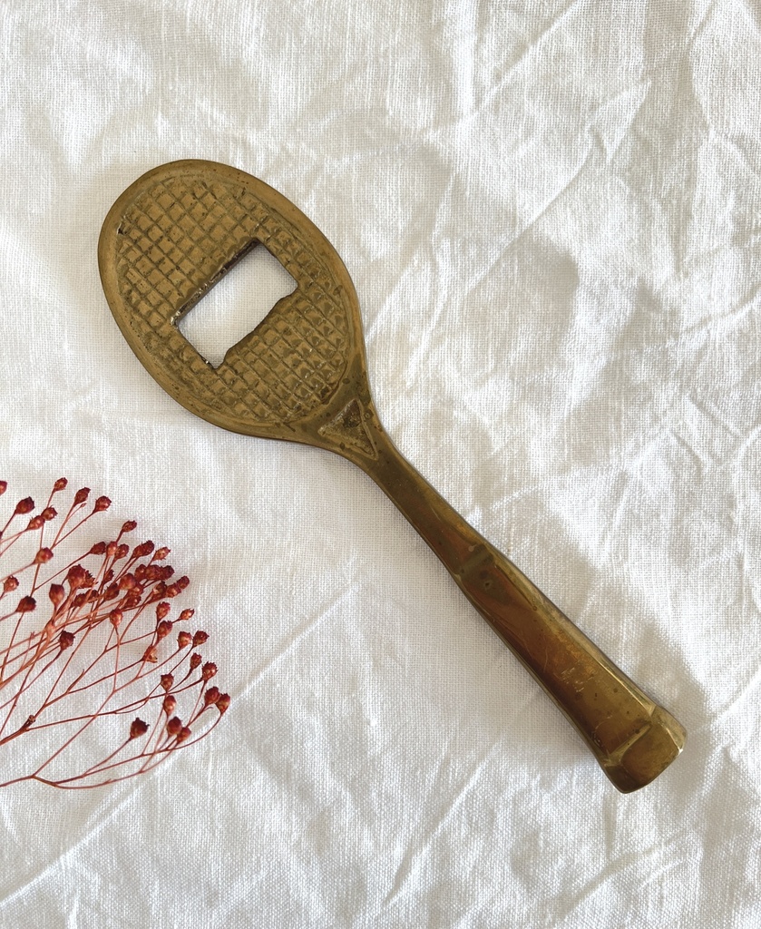 Décapsuleur en laiton en forme de raquette de tennis