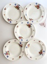 Lot de 5 assiettes creuses Petrus Regout Boudewijn