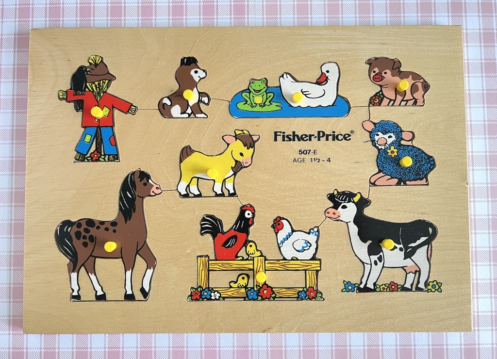 Puzzle en bois à encastrer Fisher-Price - La ferme