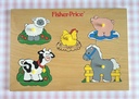 Puzzle en bois à encastrer Fisher-Price - Les animaux de la ferme