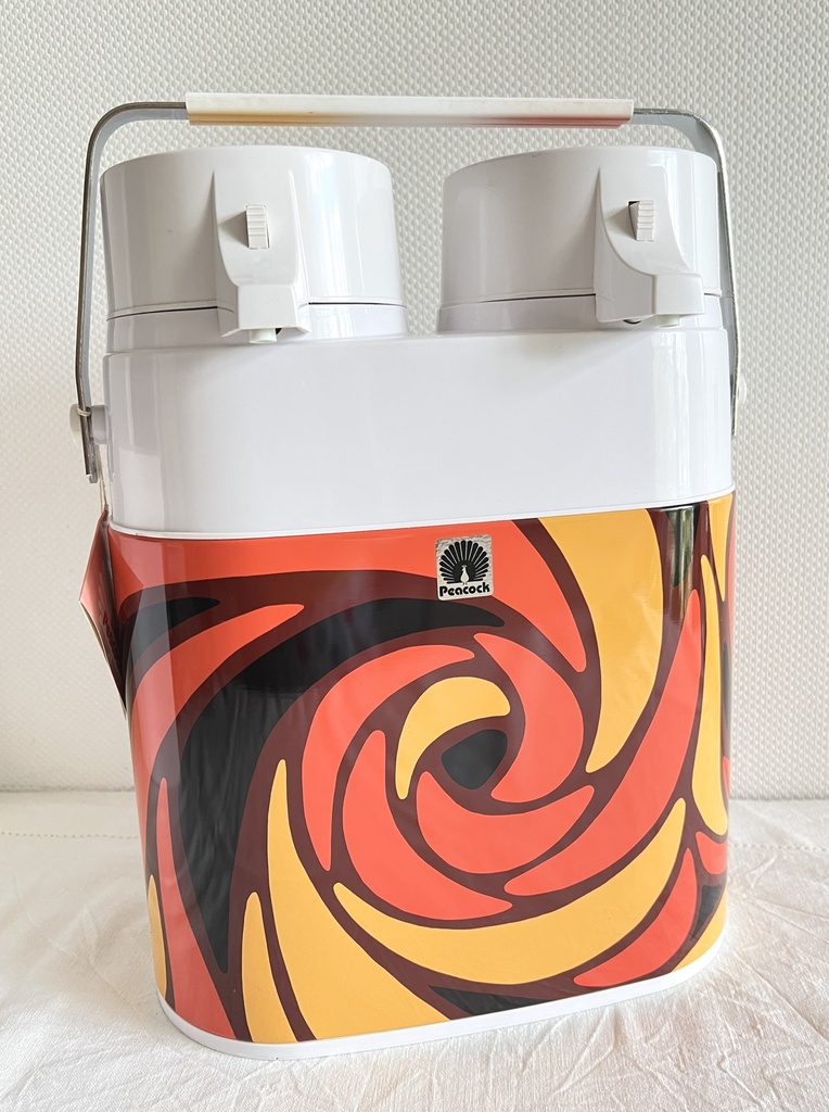 Double thermos rouge et orange Peacock Twin Airpot