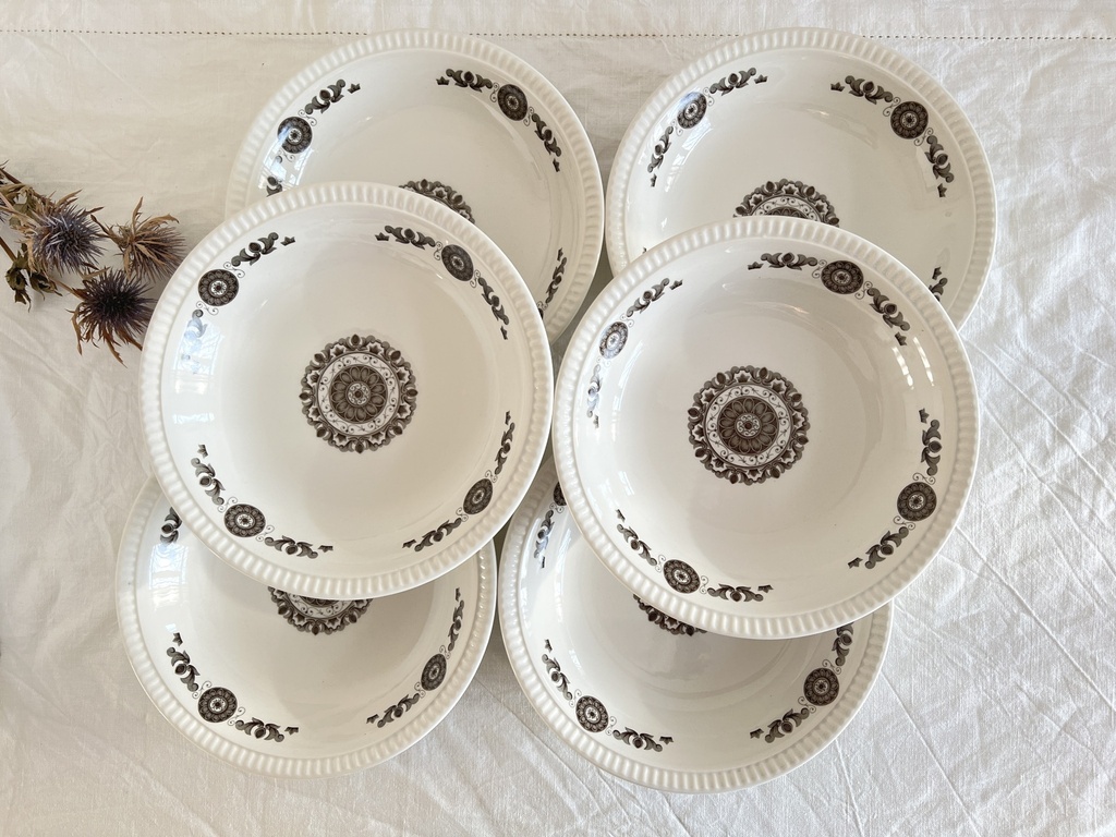 Lot de 6 assiettes creuses Boch Delta Murielle