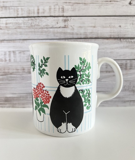 Tasse décorée de chats noirs - England