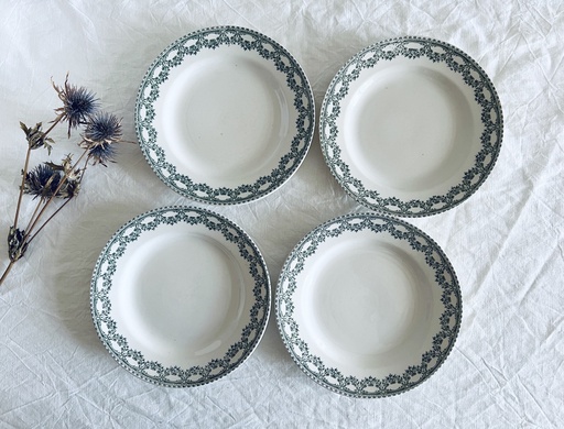 Lot de 4 assiettes à dessert Boch Carlotta